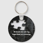 Ein Vermisstes Puzzleteil Schwarz-weißes Foto nach Schlüsselanhänger (Vorderseite)
