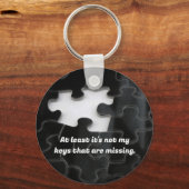 Ein Vermisstes Puzzleteil Schwarz-weißes Foto nach Schlüsselanhänger (Vorderseite)