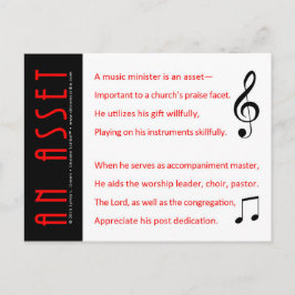 Ein Vermögenswert (Musikminister) Postkarte