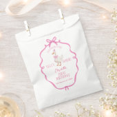Ein verrückter Gans Rosa Schleife Erster Geburtsta Geschenktütchen (Ausgeschnitten)