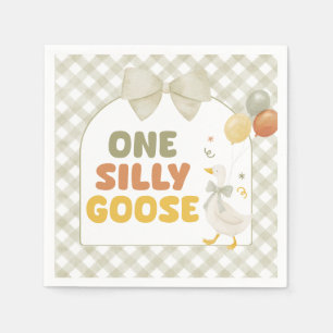 Ein verrückter Gänse-Frühlingsgeburtstag Serviette