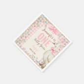 Ein verrückter Gänse-Geburtstag Rosa Gingham  Serviette (Ecke)