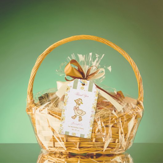 Ein verrücktes Gans-Geschenk-Tag Geschenkanhänger