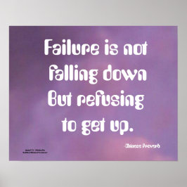 EIN VERSAGEN IST NICHT IN CHINESISCHEM PROVERB POS POSTER