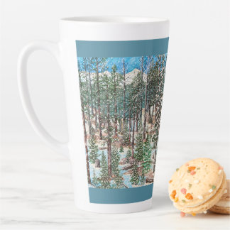 Ein verschneiter Sonntagssonntag-Becher Milchtasse