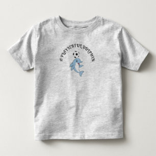 Ein verspielter Delfin Kinder T-Shirt Grau