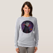 Ein verspieltes Halloween-Vampire-Sweatshirt perf T-Shirt (Vorne ganz)