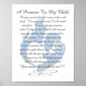 Ein Versprechen an mein Kind - Junge Poster (Vorne)