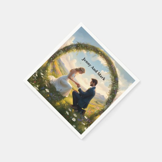 Ein Versprechen für immer: Die Verlobung Serviette (Ecke)