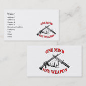 Ein Verstand irgendwelche Waffen-Visitenkarten Visitenkarte (Vorne/Hinten)