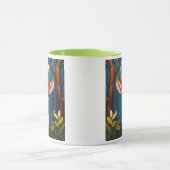 Ein versteckter Hirsch sieht Sie an. Tasse (Zentrum)