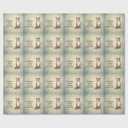 Ein verwöhnter Rottengrubenbull lebt hier Geschenkpapier (Flach)