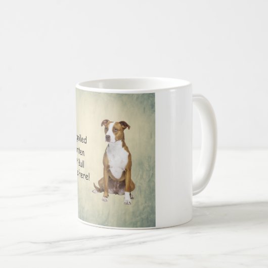 Ein verwöhnter Rottengrubenbull lebt hier Kaffeetasse (VorderseiteRechts)