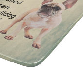 Ein verwöhnter, rottierter Bulldogge Schneidebrett (Ecke)