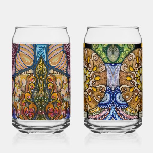 Ein verworrenes Paar Dosenglas (Rechts)