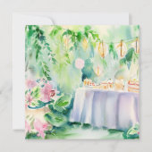 Ein verzauberter Garten: Teefreude, eine Babydusch Einladung (Vorderseite)