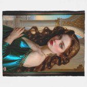 Ein verzaubertes Portrait der Smaragdgrünen Kaiser Fleecedecke (Vorderseite (Horizontal))