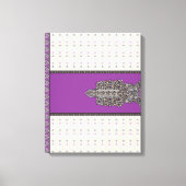 Ein verzierter Schal, der lila und braune Farbtöne Leinwanddruck (Vorderseite)