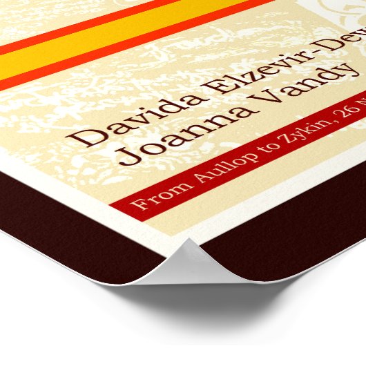 Ein Verziertes asemisches Alphabet in monströsen F Poster (Ecke)