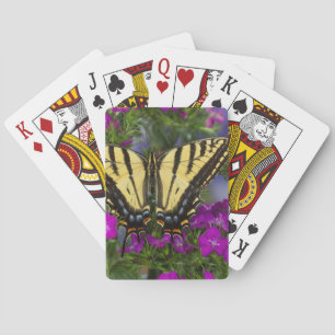 Ein Viceroy Butterfly auf dunkelrosa Blume Spielkarten