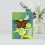 Ein Viceroy Butterfly auf einer gelben japanischen Postkarte (Stehend Vorderseite)