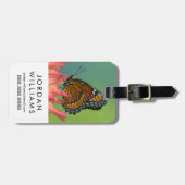 Ein Viceroy Butterfly auf Zinnia Gepäckanhänger (Vorderseite horizontal)