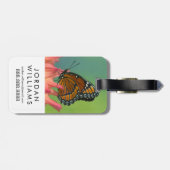 Ein Viceroy Butterfly auf Zinnia Gepäckanhänger (Rückseite horizontal)