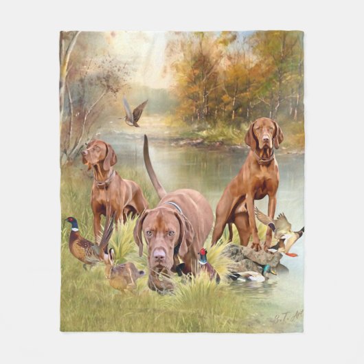 Ein vielseitiger Aristokrat in Ungarisch Vizsla Fleecedecke (Vorderseite)