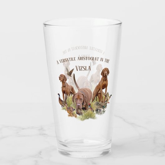 Ein vielseitiger Aristokrat in Ungarisch Vizsla Glas (Rückseite)