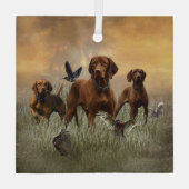 Ein vielseitiger Aristokrat in Ungarisch Vizsla Ornament Aus Glas (Rückseite)