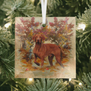 Ein vielseitiger Aristokrat in Ungarisch Vizsla Ornament Aus Glas