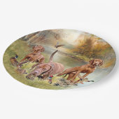 Ein vielseitiger Aristokrat in Ungarisch Vizsla Pappteller (Schrägansicht)