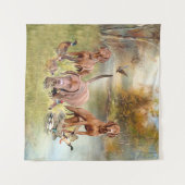 Ein vielseitiger Aristokrat in Ungarisch Vizsla Wandteppich (Vorderseite (Horizontal))