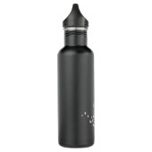 Ein vier String Ukulele Instrument mit wunderschön Edelstahlflasche (Links)