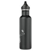 Ein vier String Ukulele Instrument mit wunderschön Edelstahlflasche (Rechts)