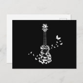 Ein vier String Ukulele Instrument mit wunderschön Postkarte (Vorne/Hinten)