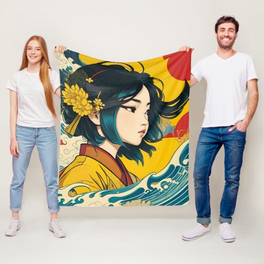 Ein vietnamesisches Mädchen im Vollblut Fleecedecke (Beispiel)