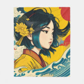 Ein vietnamesisches Mädchen im Vollblut Fleecedecke (Vorderseite)