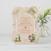 Ein Viktorianischer Bush Garden Bachelorette Einladung (Stehend Vorderseite)