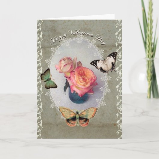 Ein Viktorianischer Valentinstag Feiertagskarte (Vorderseite)