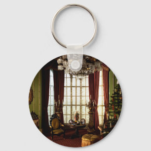 Ein viktorianischer Weihnachten - anpassbarer Schl Schlüsselanhänger