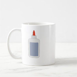 Ein Vintage-Schulkleber aus den 80er, 90er Jahren Kaffeetasse
