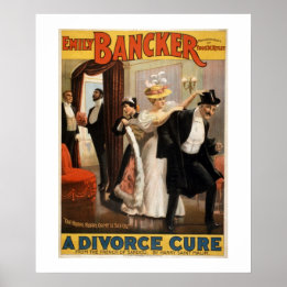 Ein Vintage-Theaterplakat zur Scheidung heilen. Poster