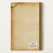 Ein Vintager Apple und ein halber Personalisierter Notizblock (Rückseite)