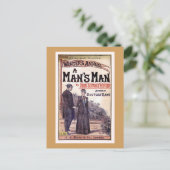 Ein Vintager Buchcover eines Mannes Postkarte (Stehend Vorderseite)