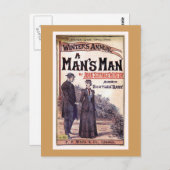 Ein Vintager Buchcover eines Mannes Postkarte (Vorne/Hinten)