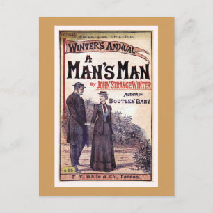 Ein Vintager Buchcover eines Mannes Postkarte