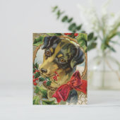 Ein Vintager Doggy Weihnachten Gruß (Stehend Vorderseite)
