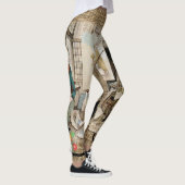 Ein Vintager Kunstdruck Leggings (Rechts)