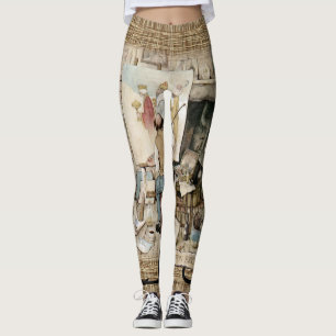 Ein Vintager Kunstdruck Leggings